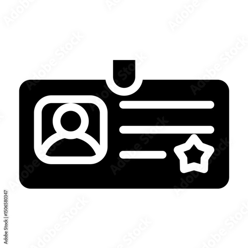 Member Card Line Icon Style