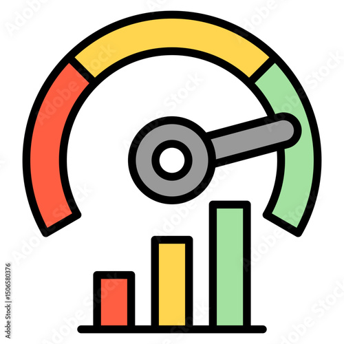 Performance outline color icon