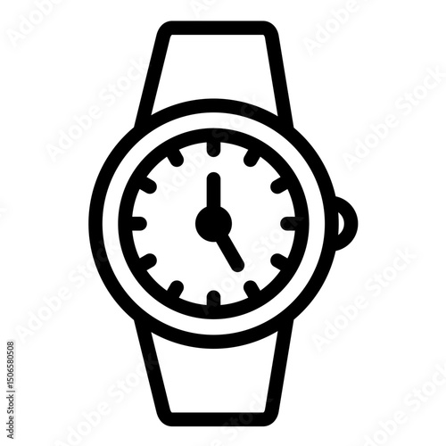 Wristwatch Sale Line Icon Style