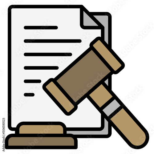 Rules outline color icon