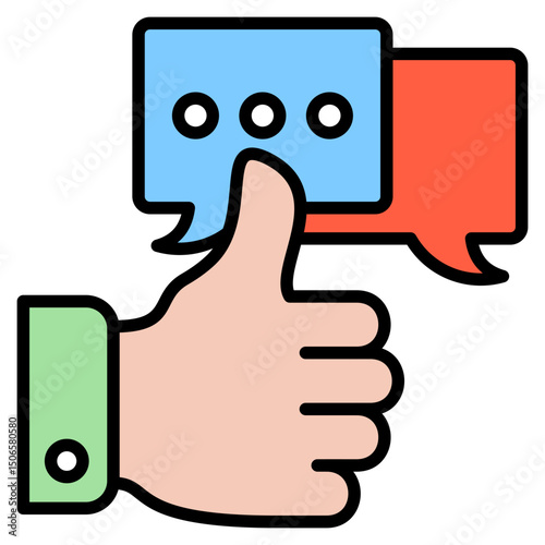 -Feedback outline color icon