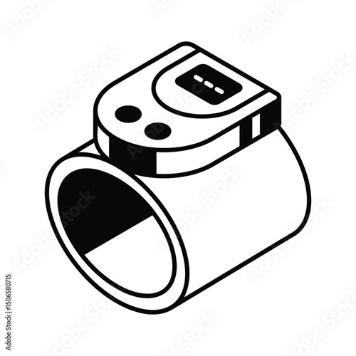 An isometric style icon showing a bp monitor