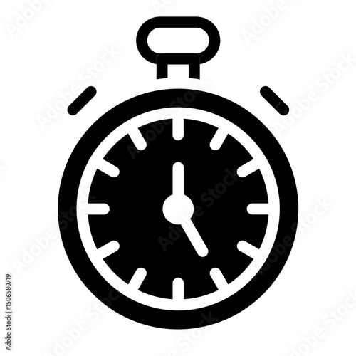 Stopwatch Line Icon Style