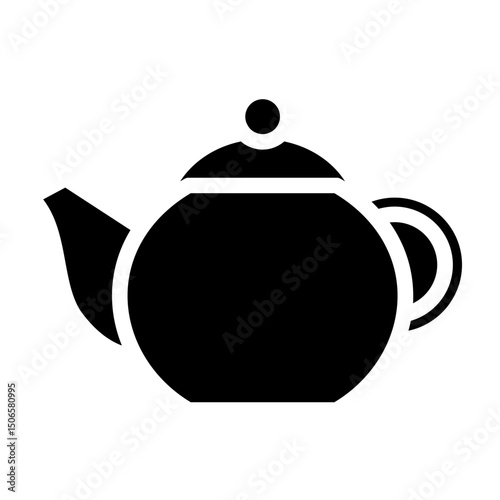 Tea Pot Line Icon Style