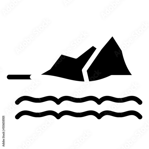 Lake Line Icon Style