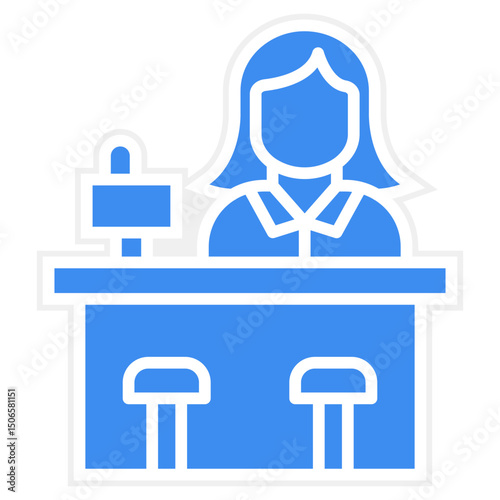 Bar Cashier Icon Style