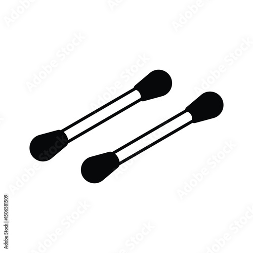 A modern isometric style icon of medical cotton buds