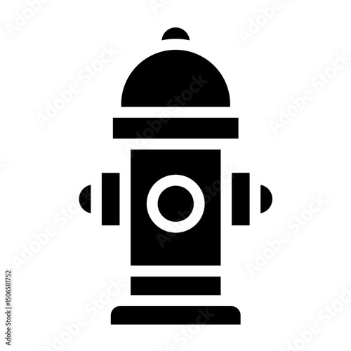 Hydrant Line Icon Style