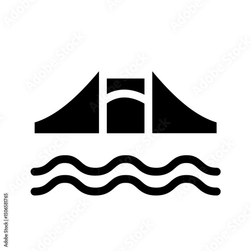 Bridge Line Icon Style