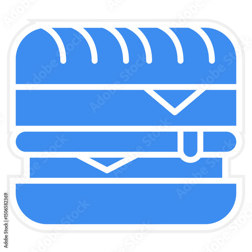 Cuban Sandwich Icon Style