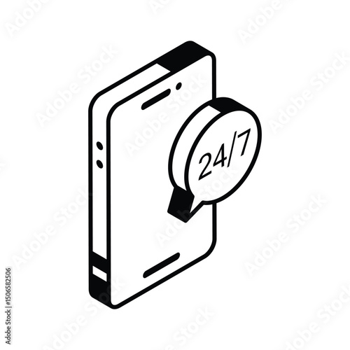 A captivating isometric icon representing medical app interface