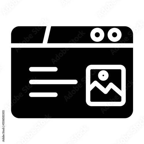Web Portfolio Line Icon Style