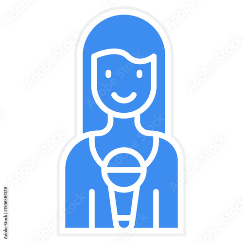 Journalist Female Icon Style