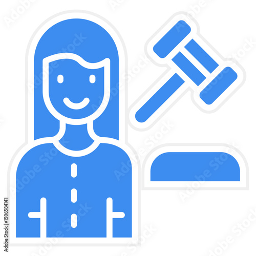 Judge Female Icon Style