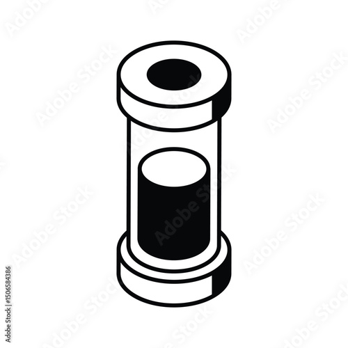 A modern isometric icon showing medical test sample