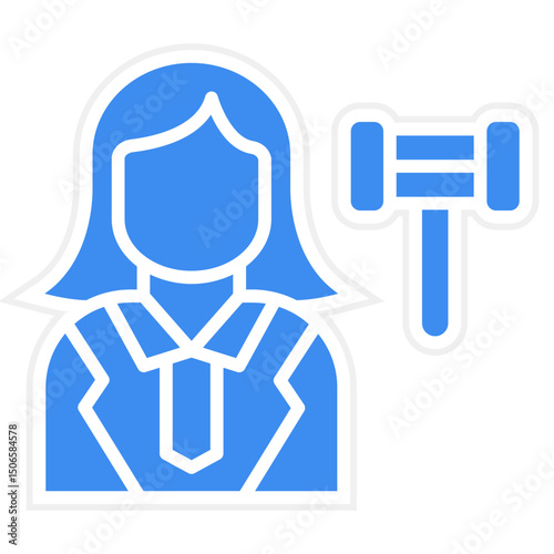 Judge Female Icon Style