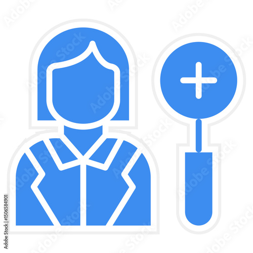 Dermatologist Female Icon Style