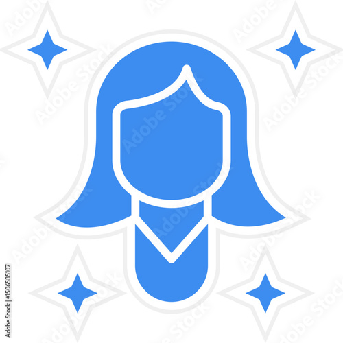 Female Face Icon Style