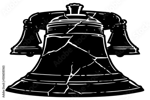 Cracked Liberty Bell A Historic American Icon in Distress, liberty, bell, cracked, american, history, impact, powerful, visual, important, iconic, feeling, patriotic, independence, strength, states