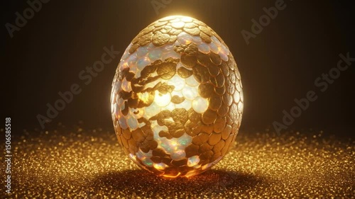 Luminous Dragon Egg: A Golden Treasure