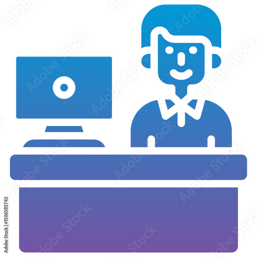 Office Receptionist Icon