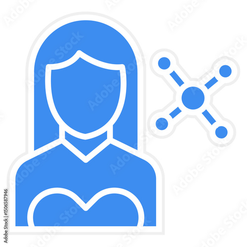 Network Specialist Female Icon Style
