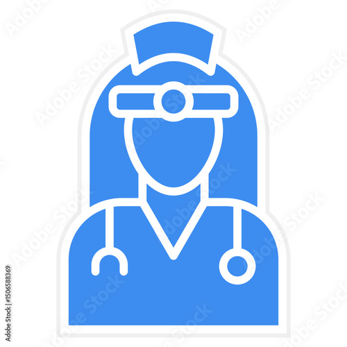 Ophthalmologist Female Icon Style