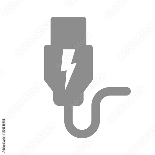 Device charger type c vector icon. Phone cable or cord charger usb c.