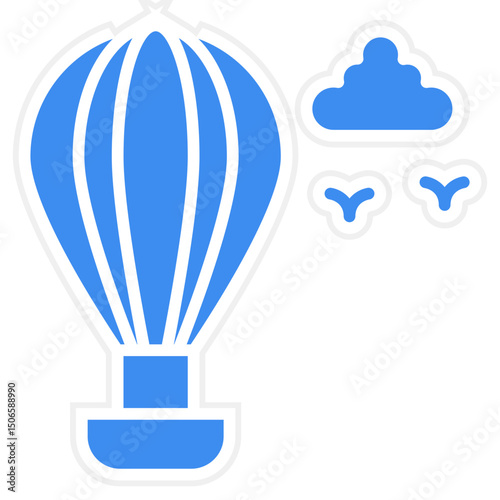 Hot Air Baloon Icon Style