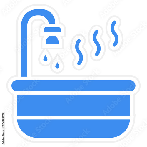 Hot Bath Icon Style