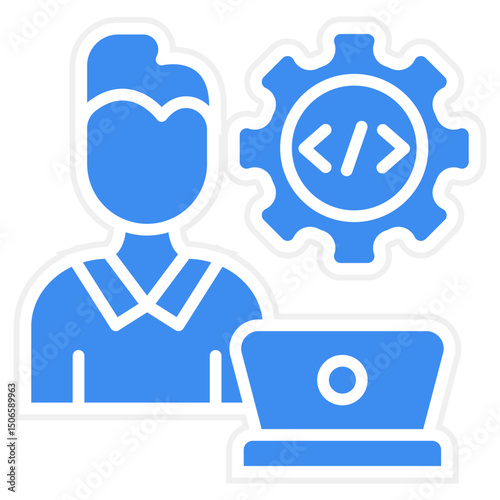 Developer Male Icon Style