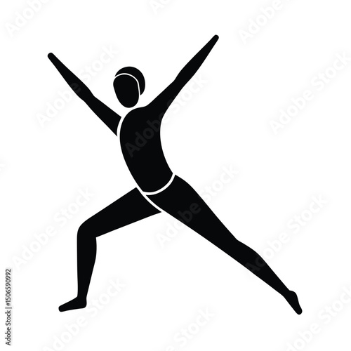 Yoga Stretching Pose Icon for Fitness and Wellness