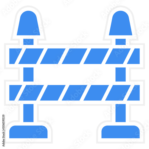 Road Barrier Icon Style
