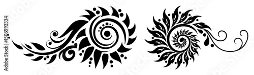 decorative tribal swirl ornament design