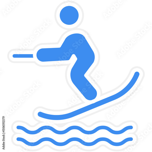 Barefoot Skiing Icon Style