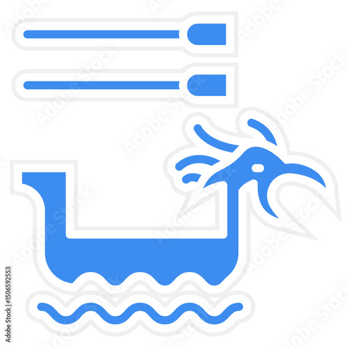 Dragon Boat Racing Icon Style