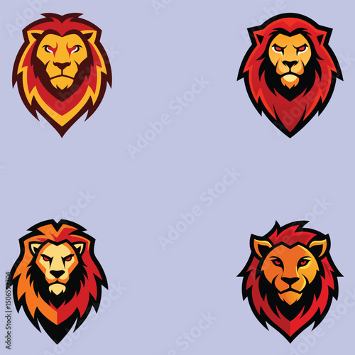 Lion Mascot Esports Logo Bundle 