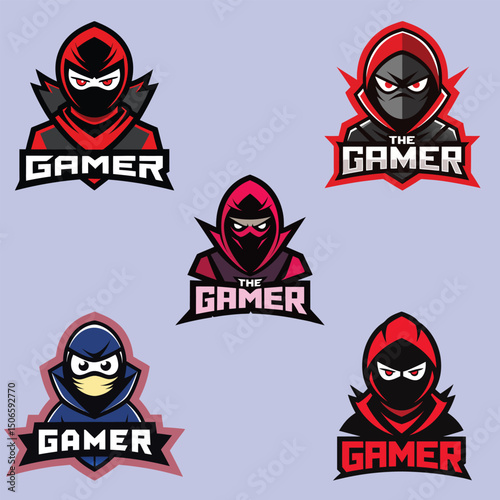 Ninja Gamer Esports Logos Bundle