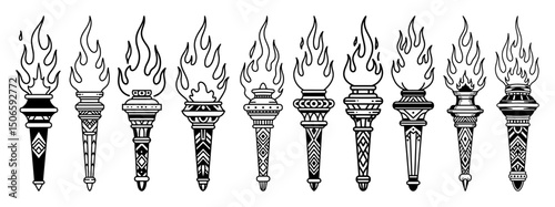 decorative flaming torches collection