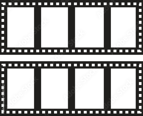 Blank Film Strip Vector Template for Photography Cinema and Nostalgic Designs