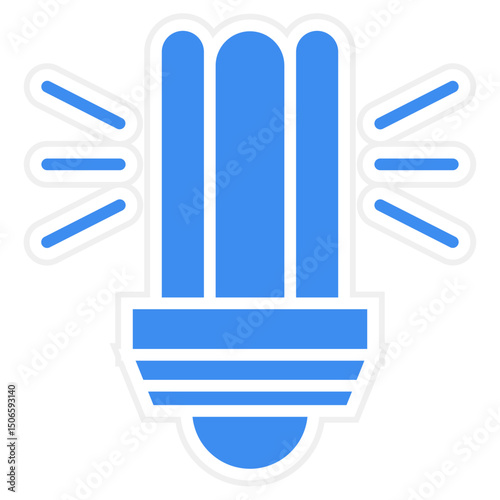 Fluorescent Light Bulb Icon Style