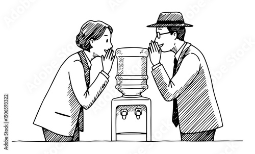 office gossip at water cooler