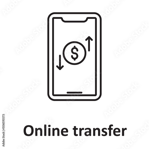Online transfer :Vector Icon which can easily modify or edit
