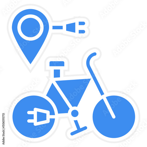 Electric Bike City Tours Icon Style