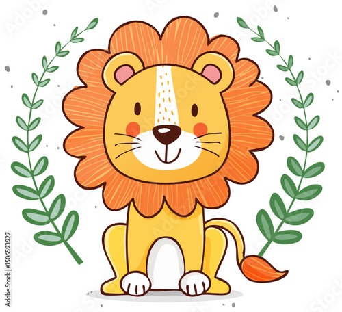 Happy Lion Cub Graphic