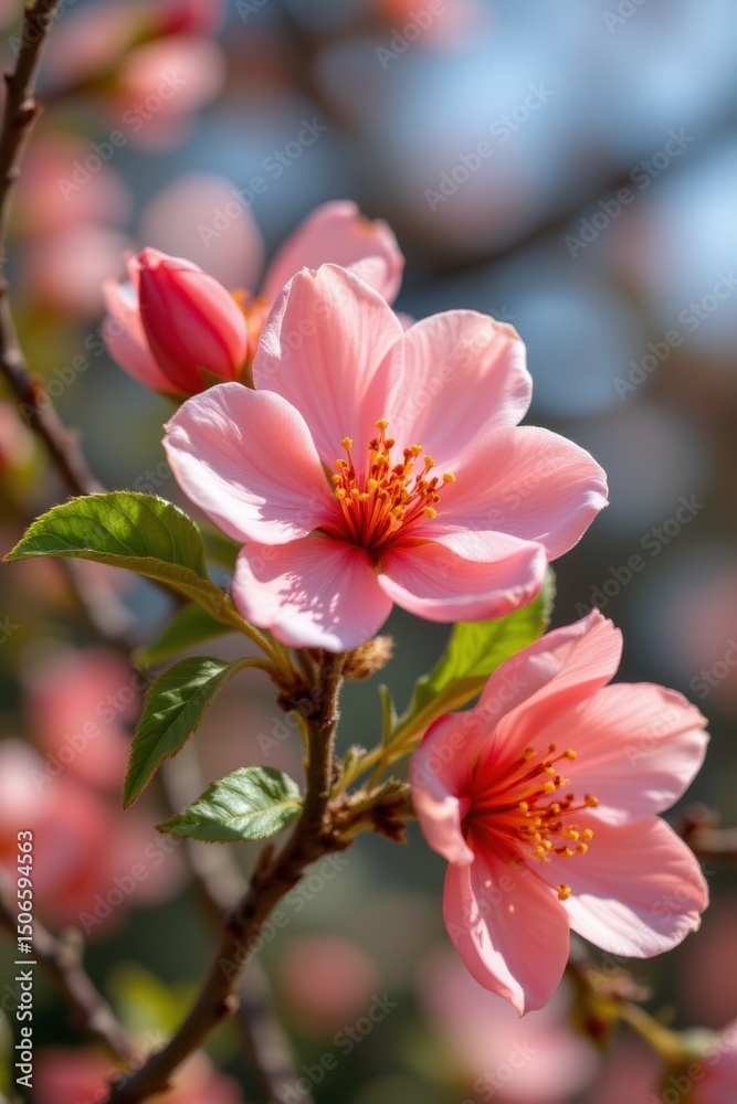 Fototapeta premium Pink Flowering Tree Blossoms