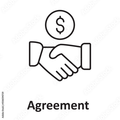 Agreement :Vector Icon which can easily modify or edit