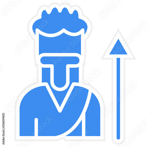 Neanderthal Man Icon Style