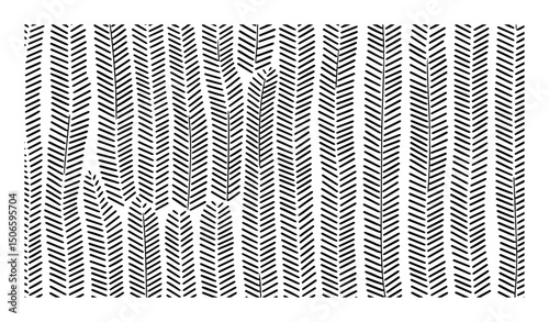 vertical branch pattern – minimalist hand drawn vector background