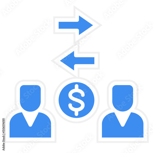 Peer to Peer Lending Icon Style